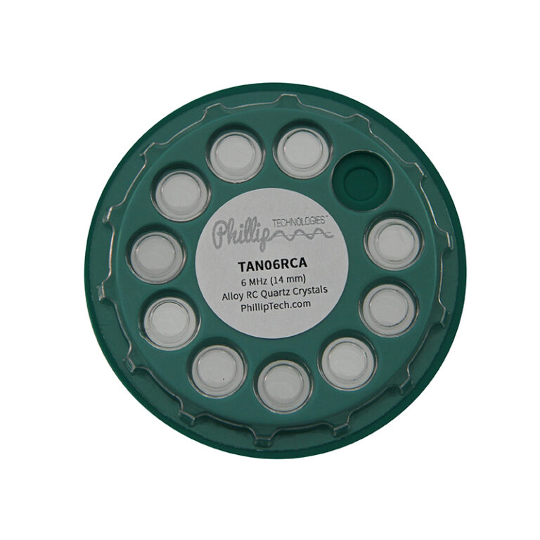 Inficon Style 6 MHz RC Quartz Crystals to Prevent Rate Spikes